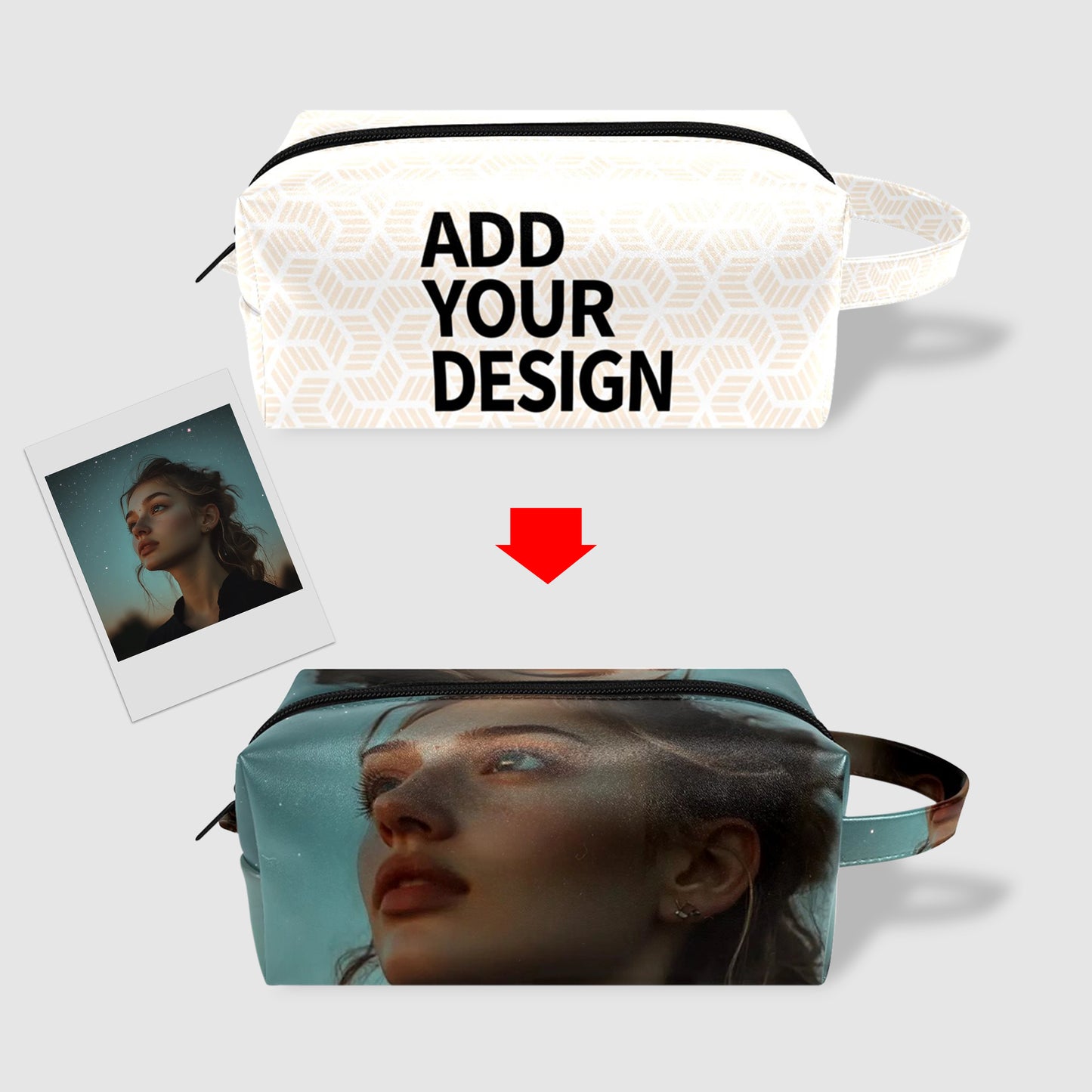 Waterproof cosmetic bag with handbag