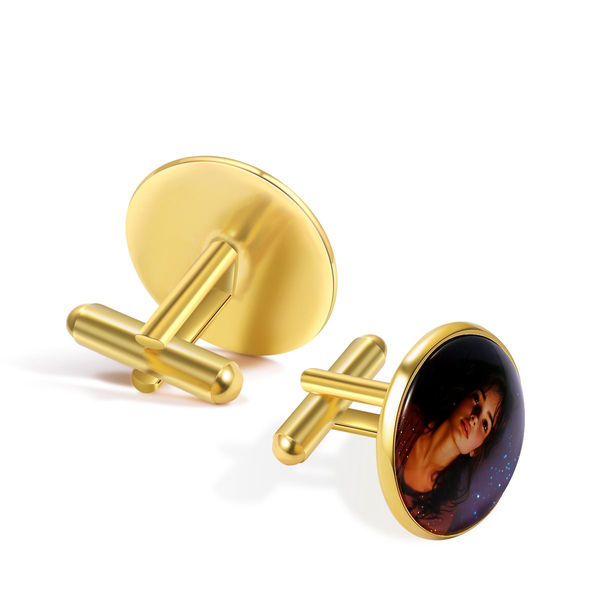 Stainless steel Cufflinks(golden)
