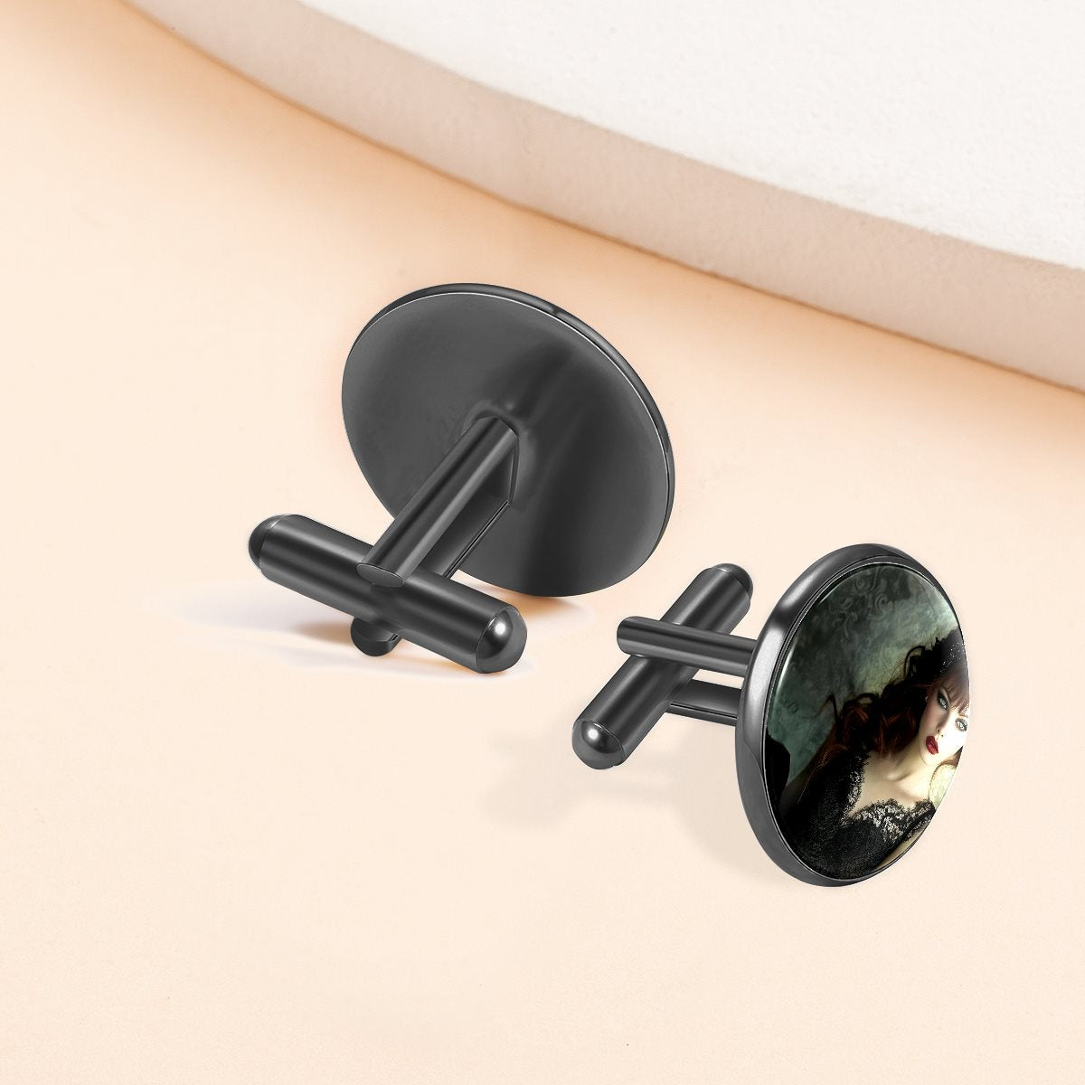 Stainless steel Cufflinks (Black)