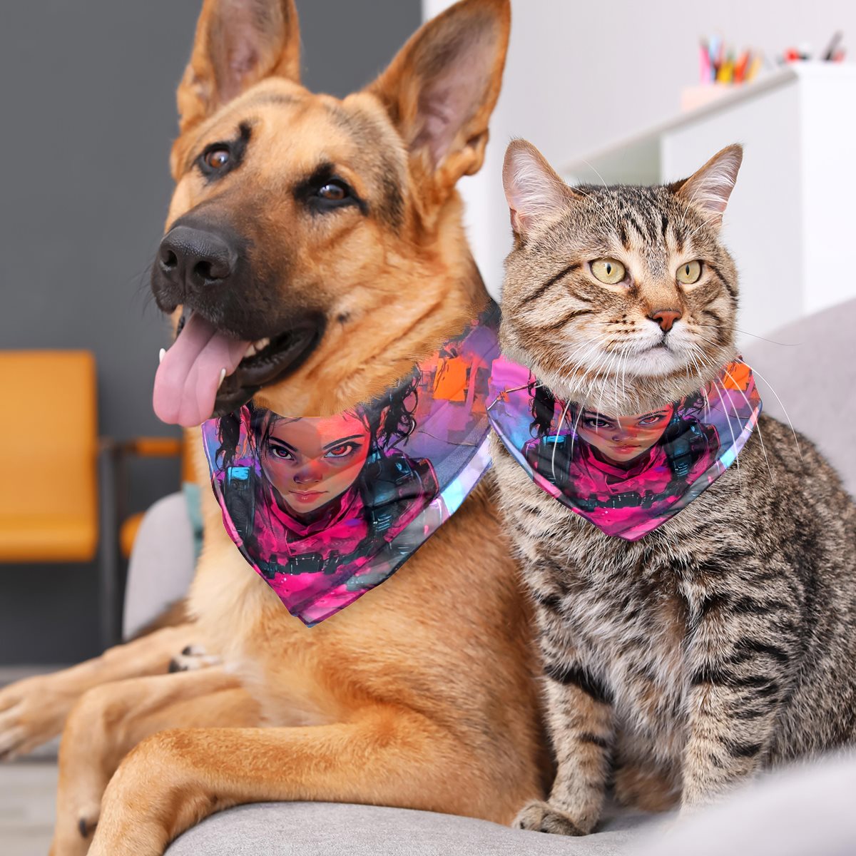 Chiffon pet scarf-001