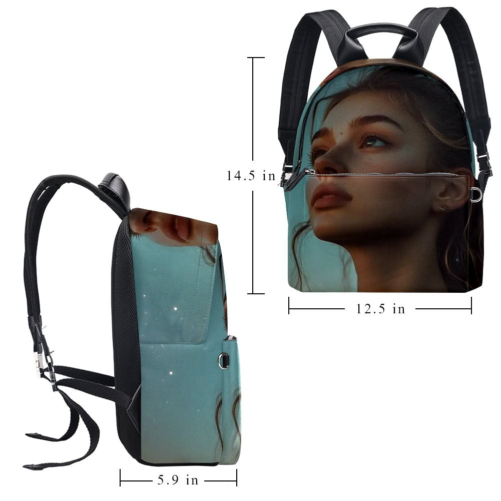 Artificial leather backpack