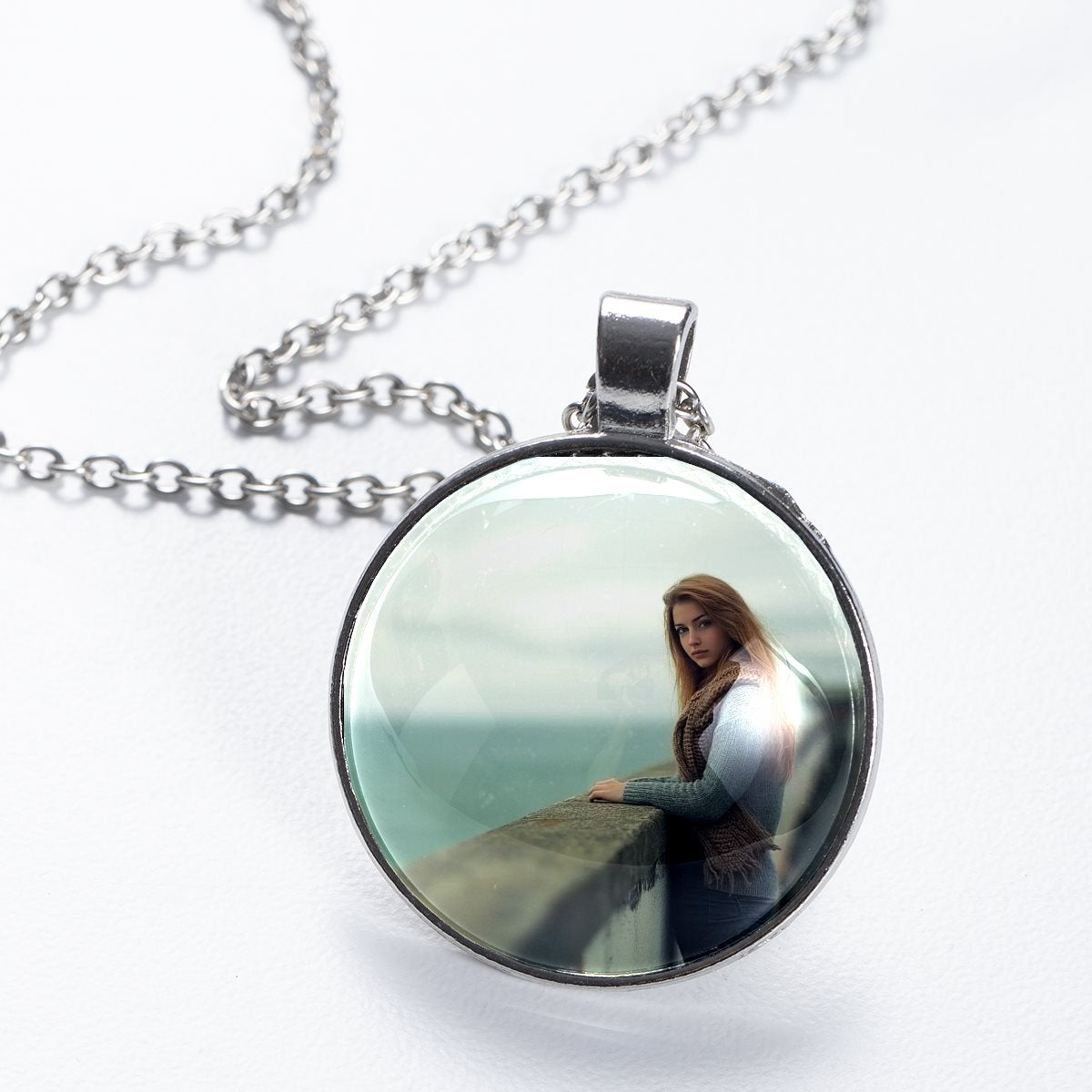 Stainless steel necklace  (Silver)