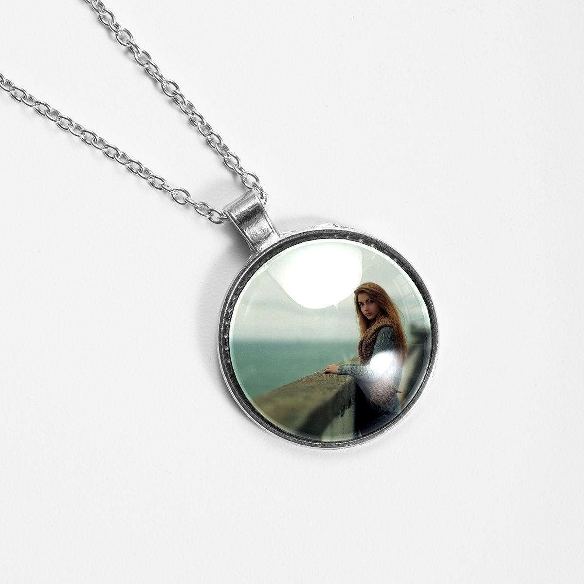 Stainless steel necklace  (Silver)