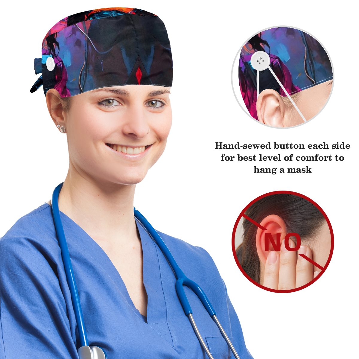 Polyester protective cap- scrunchie