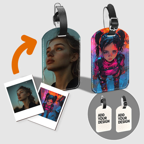 PU Leather Luggage tag (2PC)