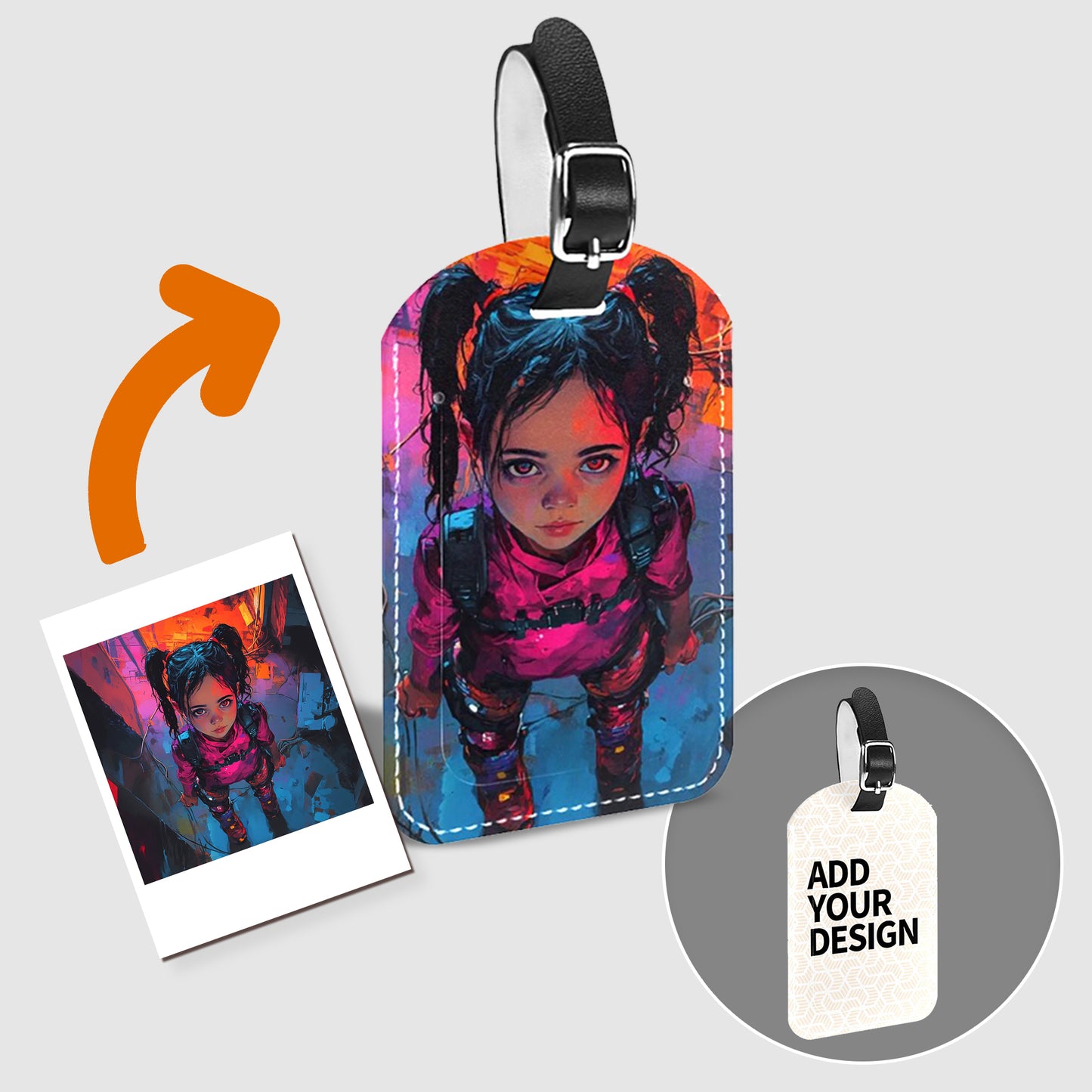 PU Leather Luggage tag (2PC)