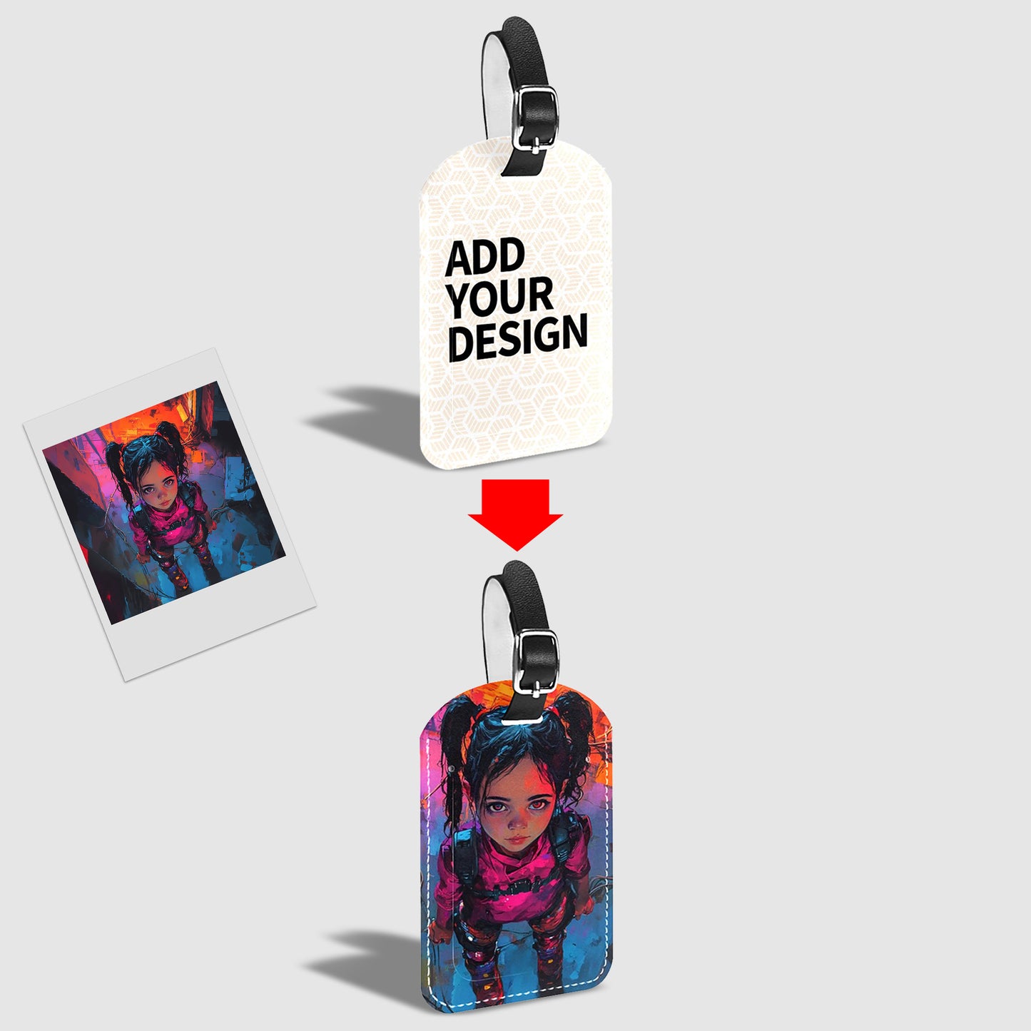 PU Leather Luggage tag (2PC)