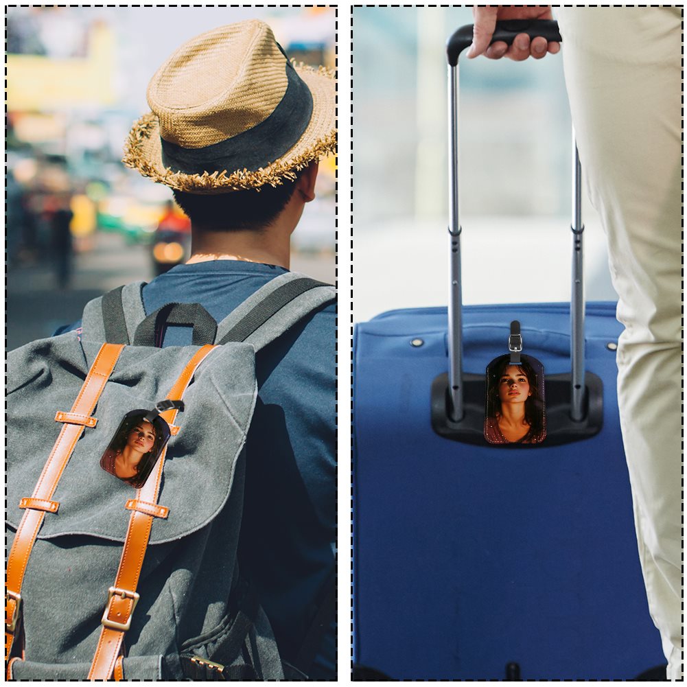 PU Leather Luggage tag (1PC)