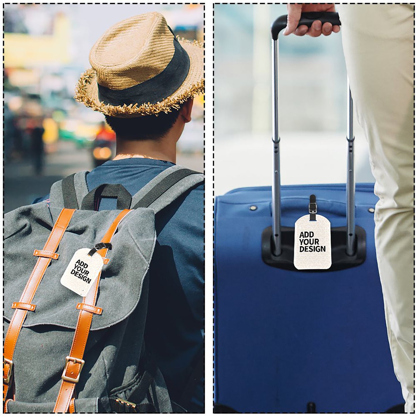 PU Leather Luggage tag (1PC)