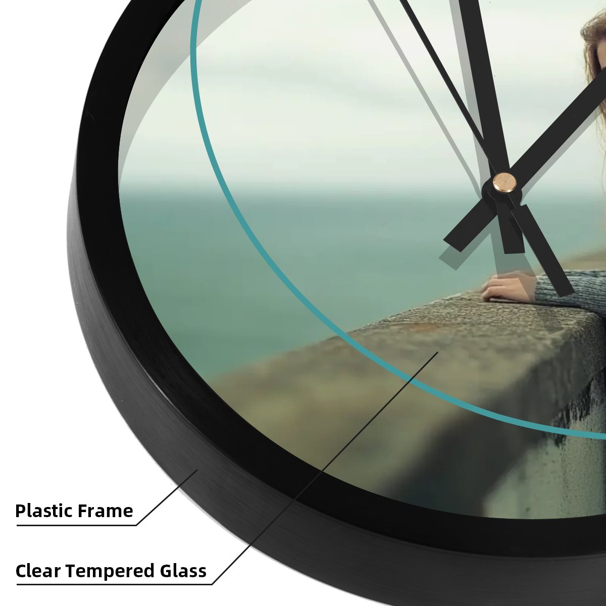 Tempered glass clock