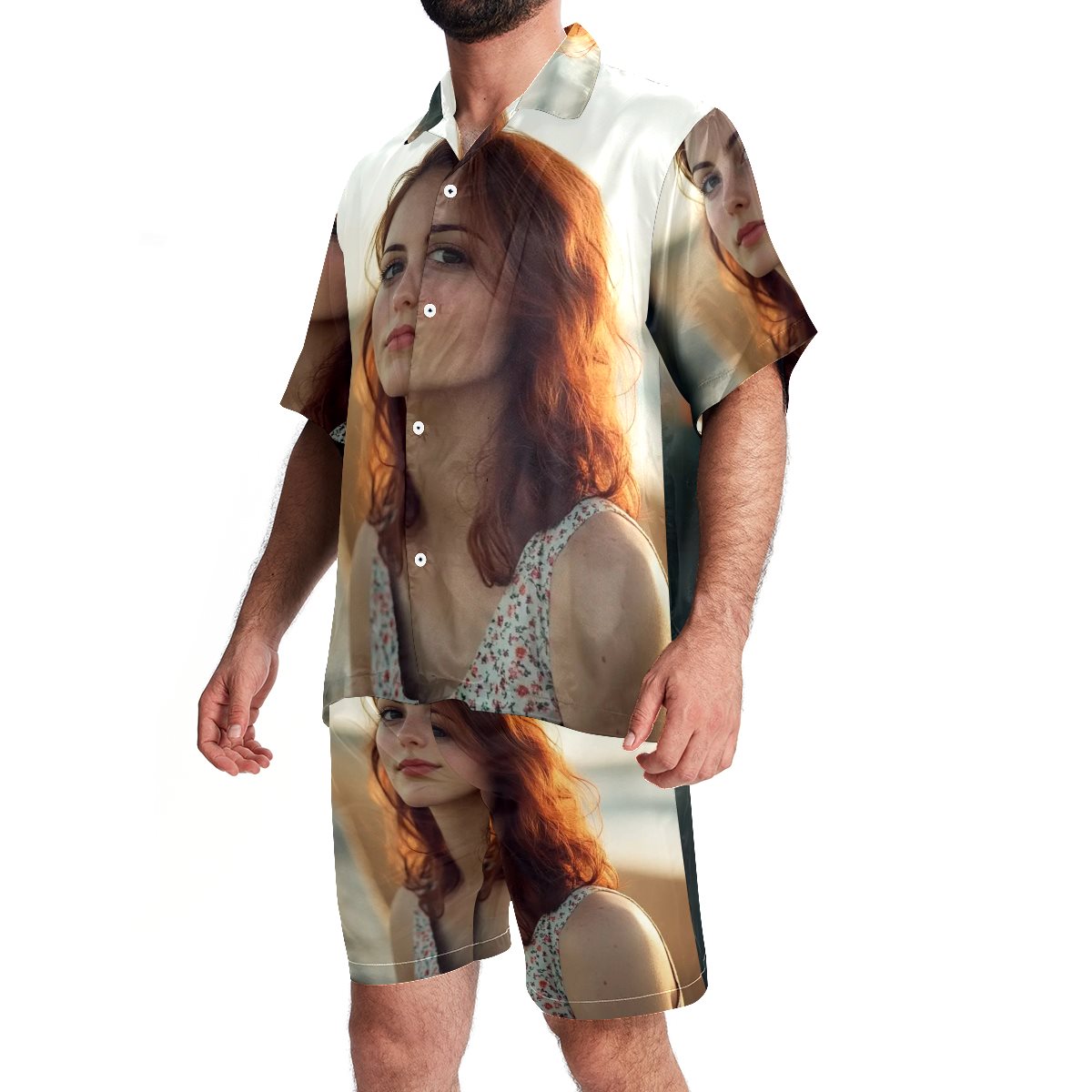 Shirt and beach pants suit