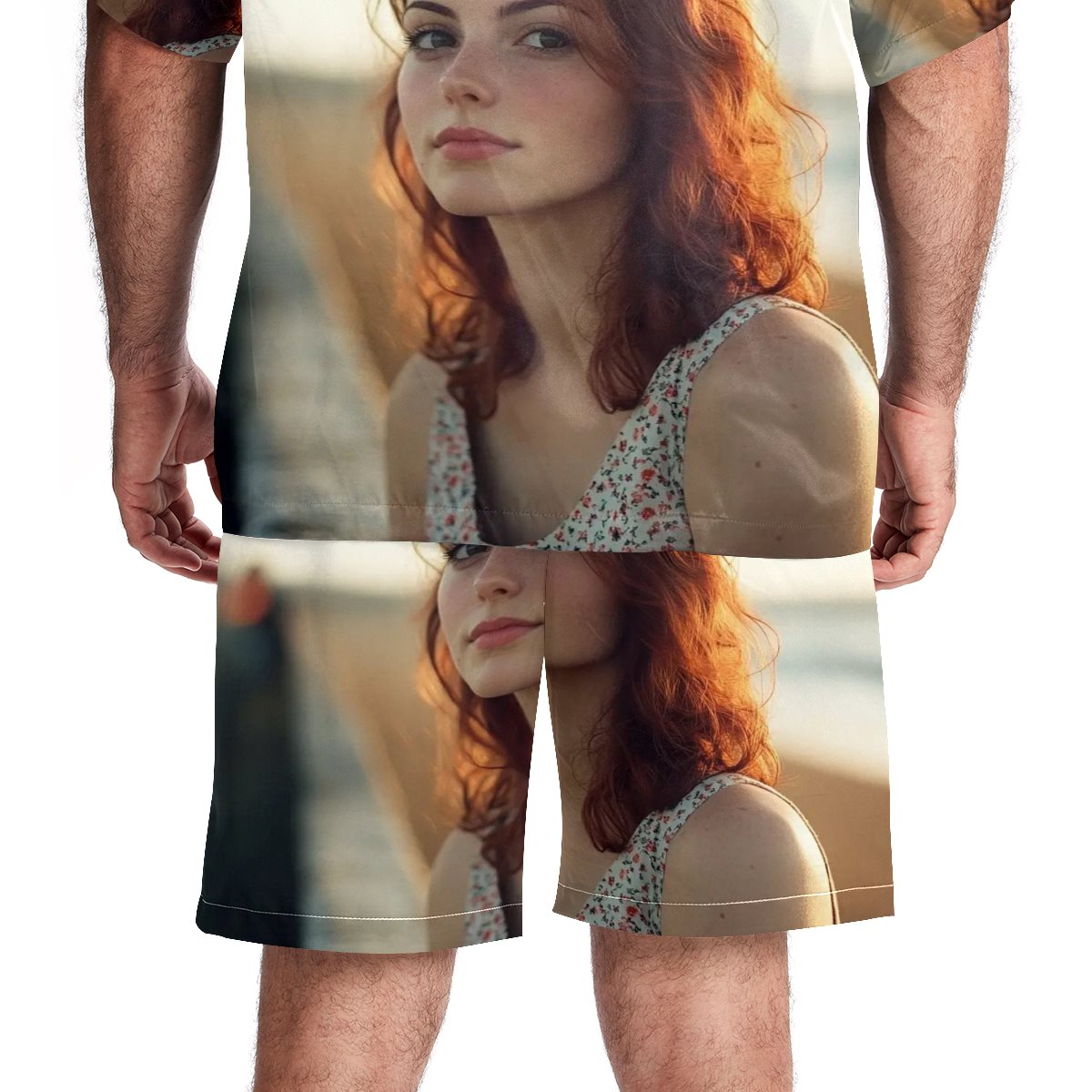 Shirt and beach pants suit