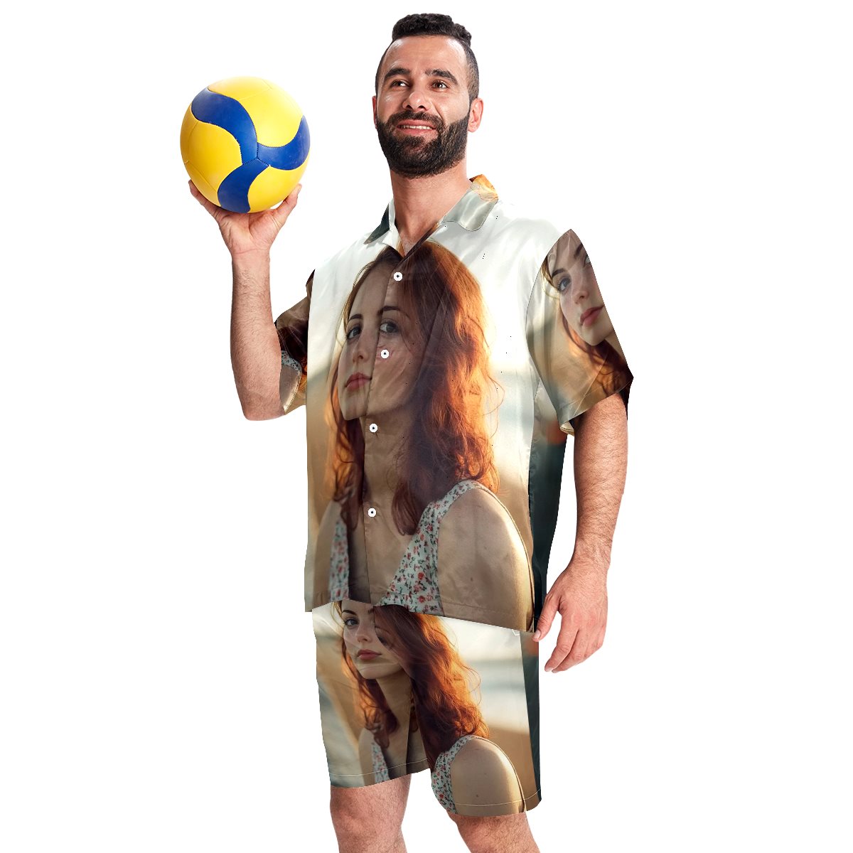 Shirt and beach pants suit