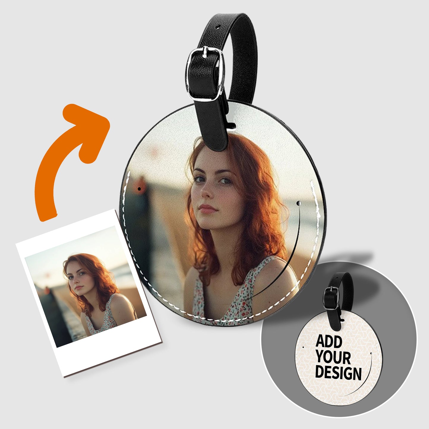 PU Leather Luggage tag (2PC)