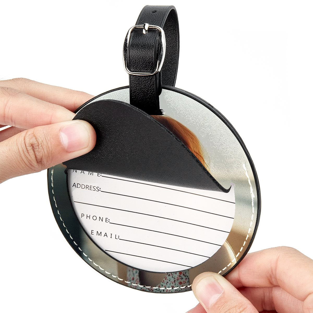 PU Leather Luggage tag (2PC)