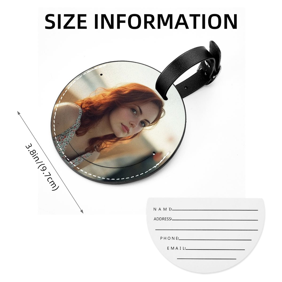 PU Leather Luggage tag (2PC)