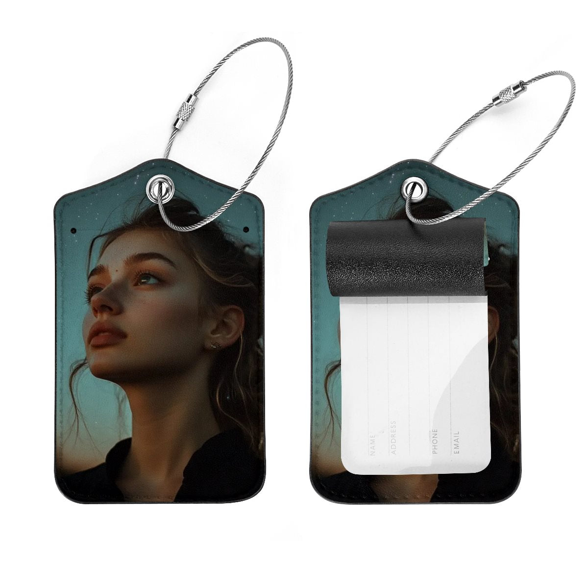 PU Leather Luggage tag (1PC)