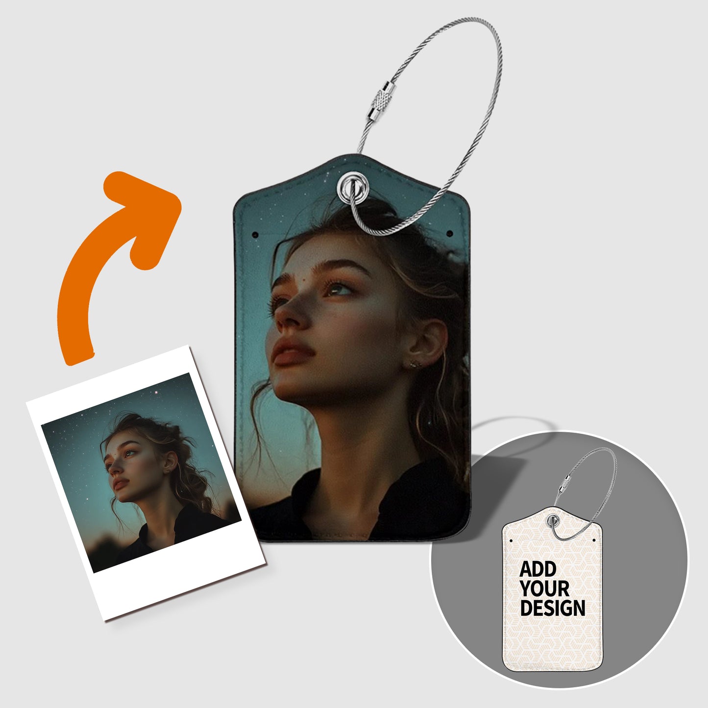 PU Leather Luggage tag (1PC)