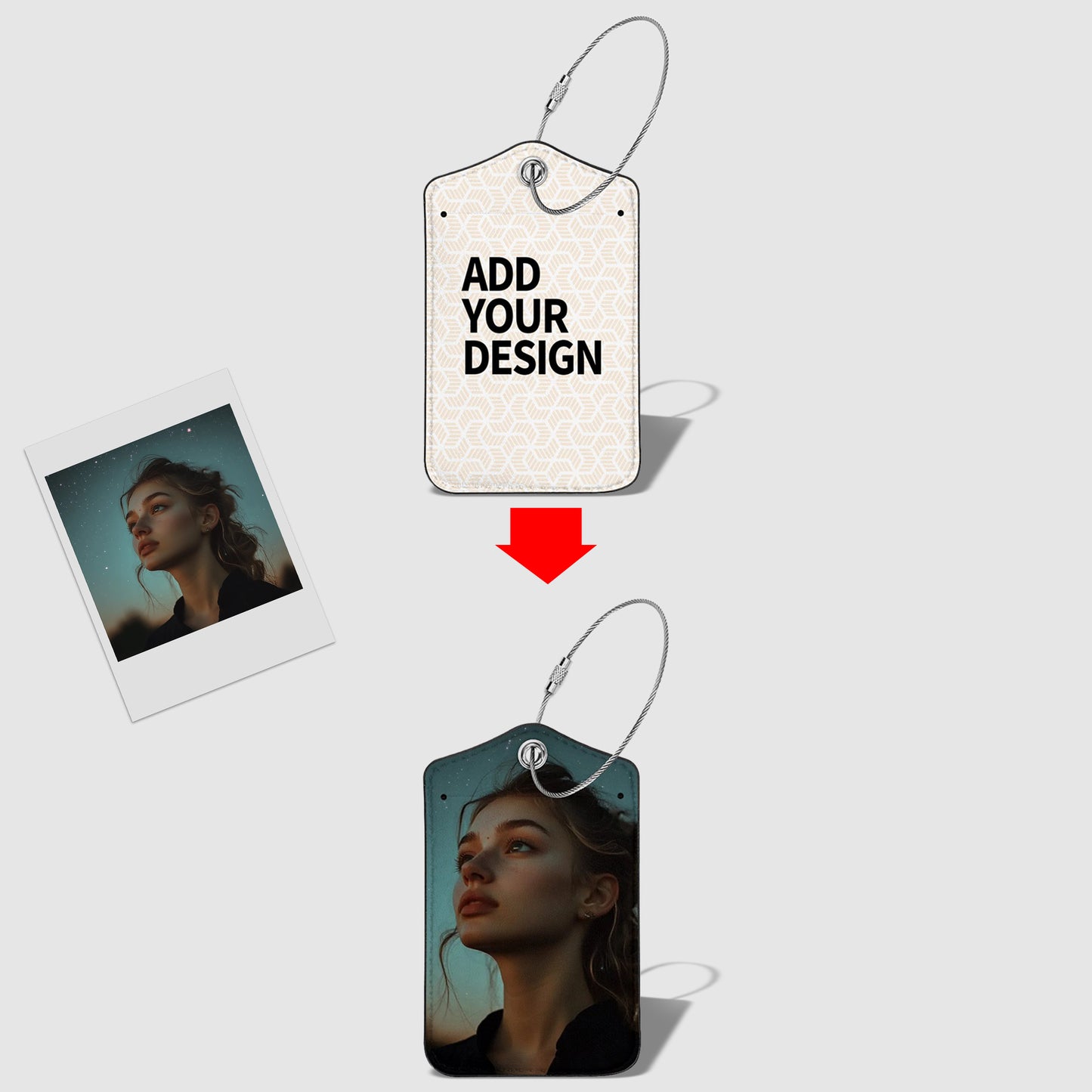 PU Leather Luggage tag (1PC)