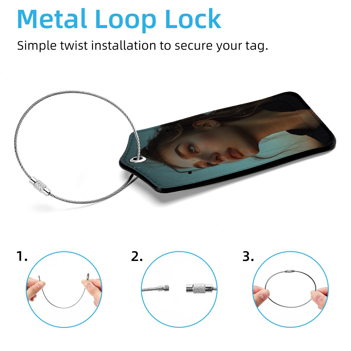 PU Leather Luggage tag (1PC)