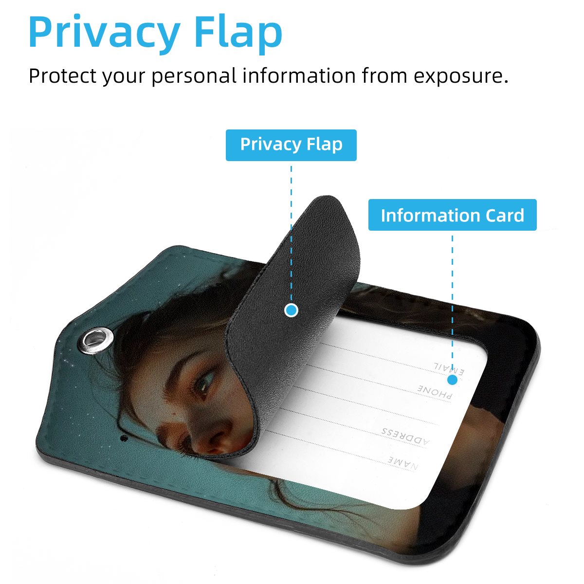 PU Leather Luggage tag (1PC)