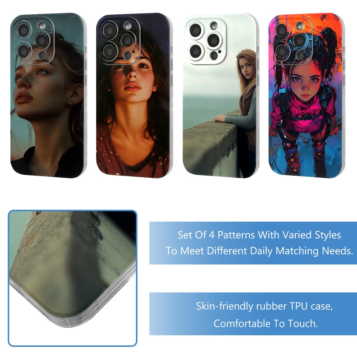 TPU phone case(three-shot 4PC )