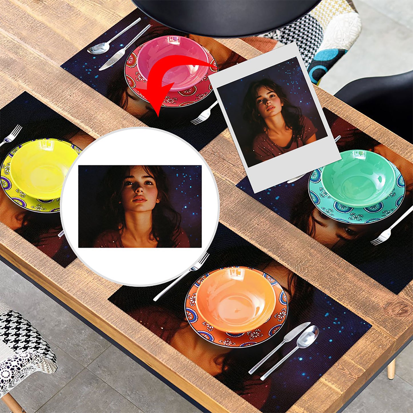 polyester canvas Tray mat-001