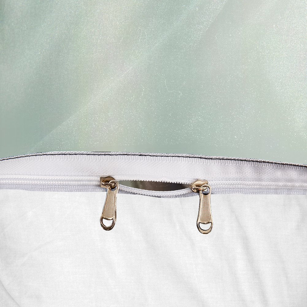 Peach velvet Three-piece Bed Set (Germany-White)