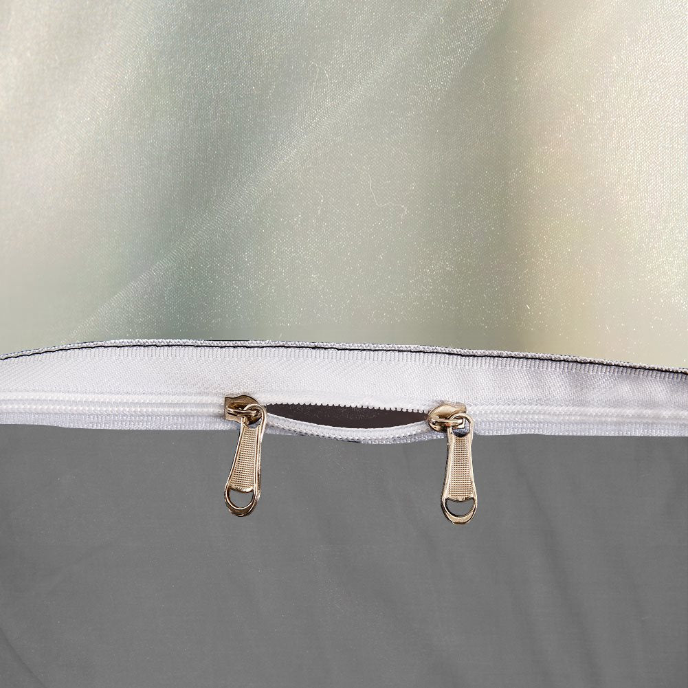 Peach velvet Three-piece Bed Set (Germany-Gray)