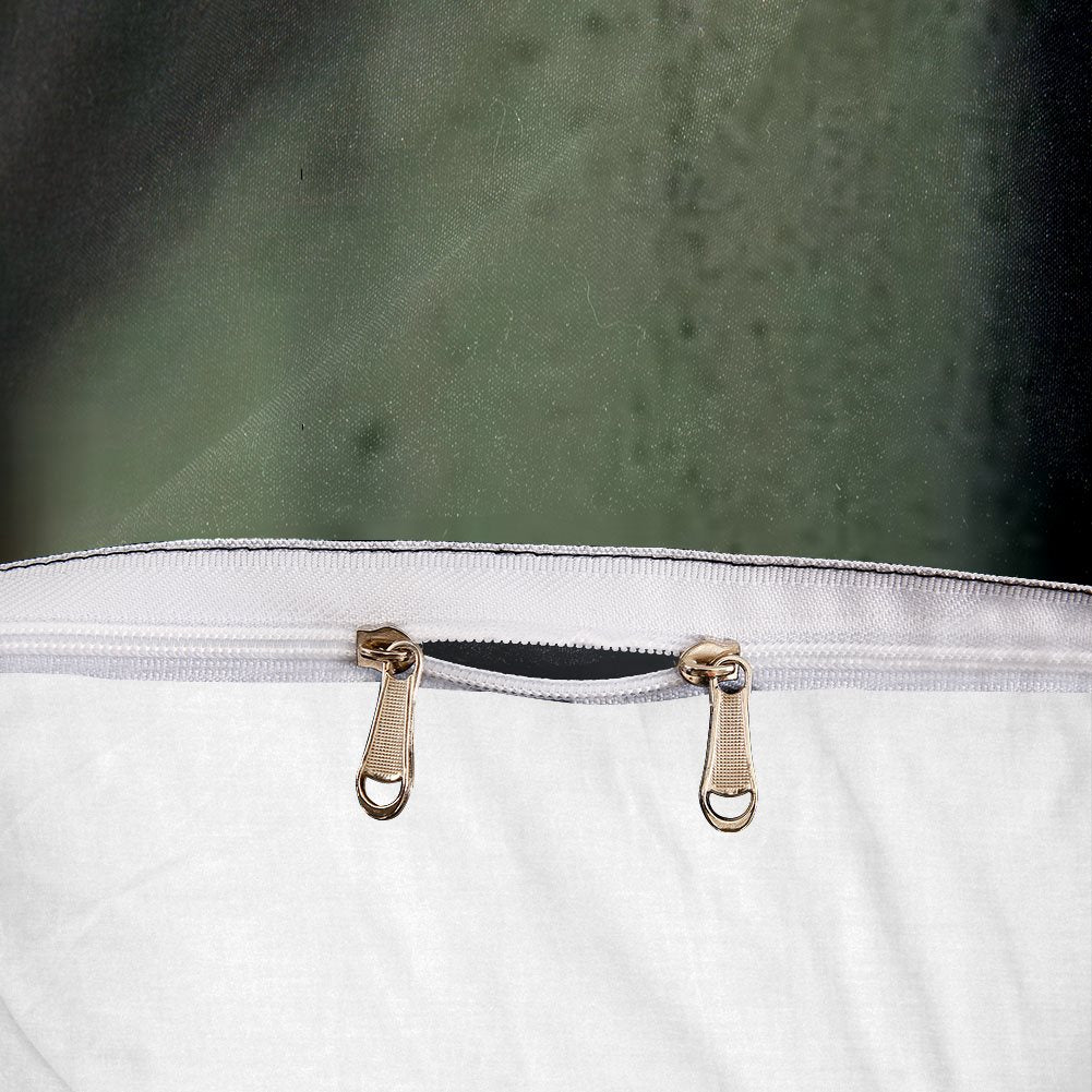 Peach velvet Three-piece Bed Set (US-White)