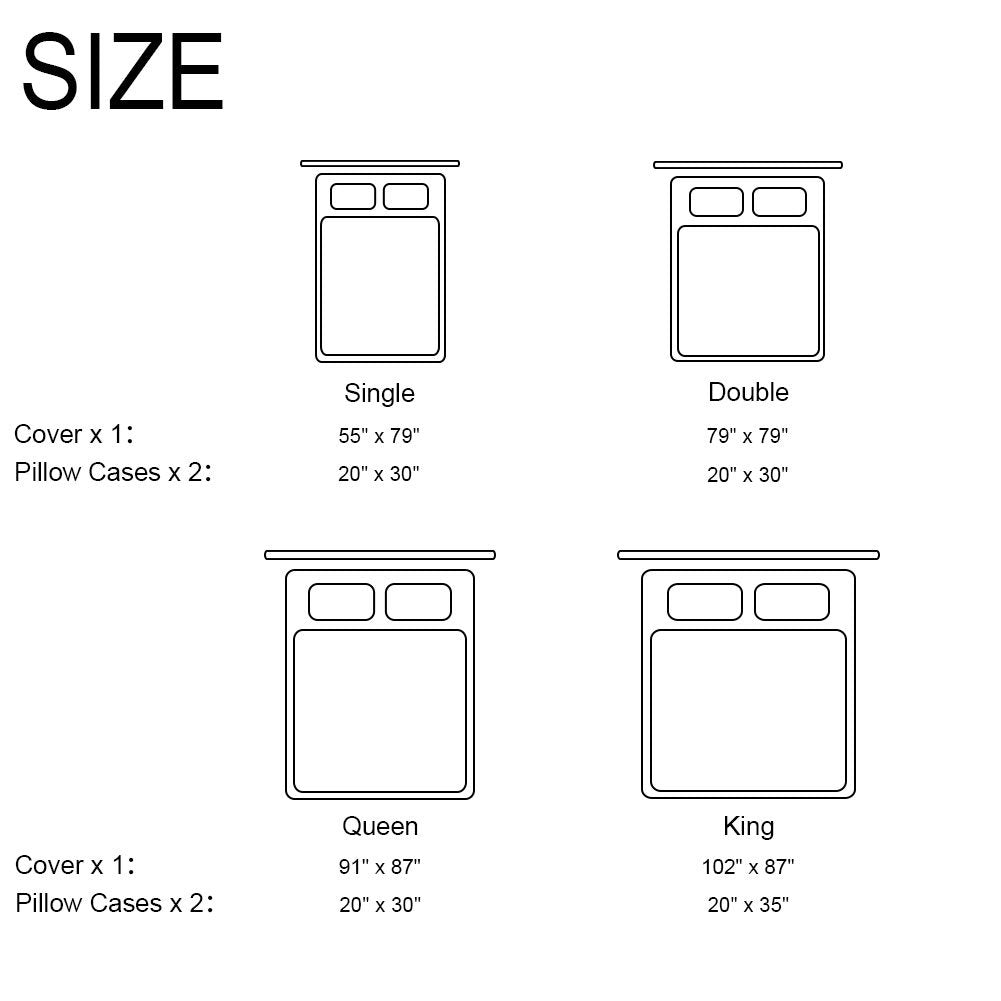 Peach velvet Three-piece Bed Set (UK-white)