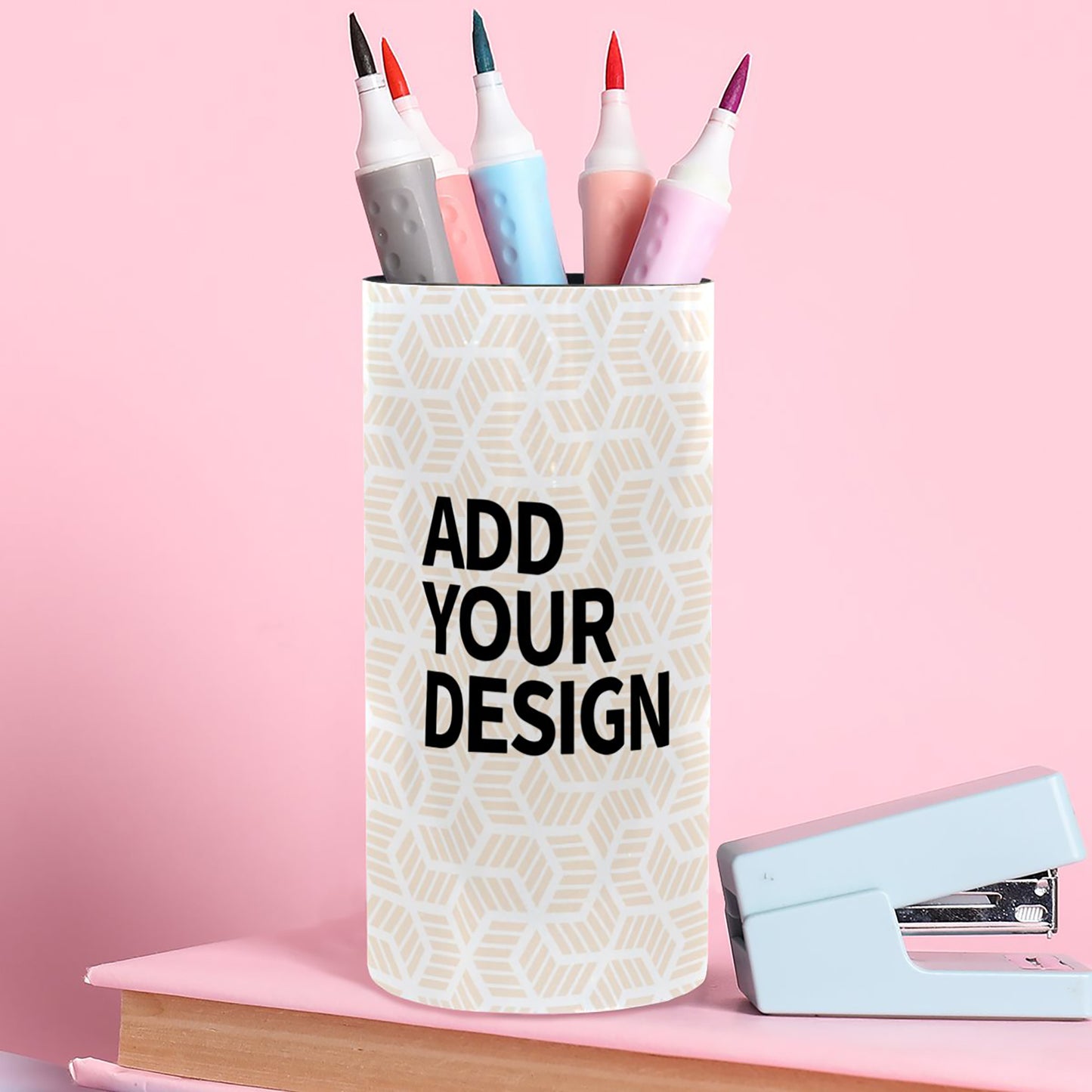 Iron Sheet Leather pen holder