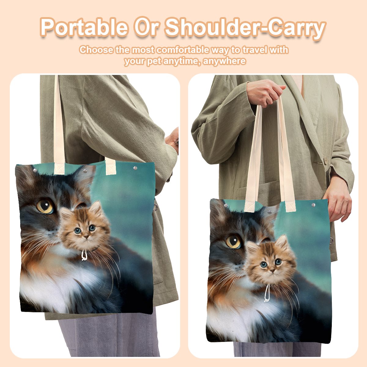 Pet canvas bag