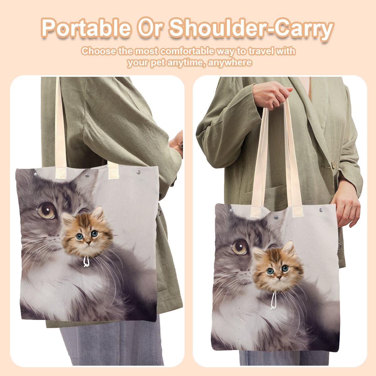 Pet canvas bag
