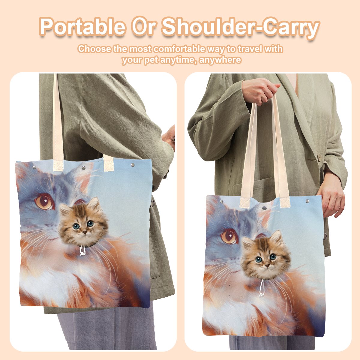 Pet canvas bag