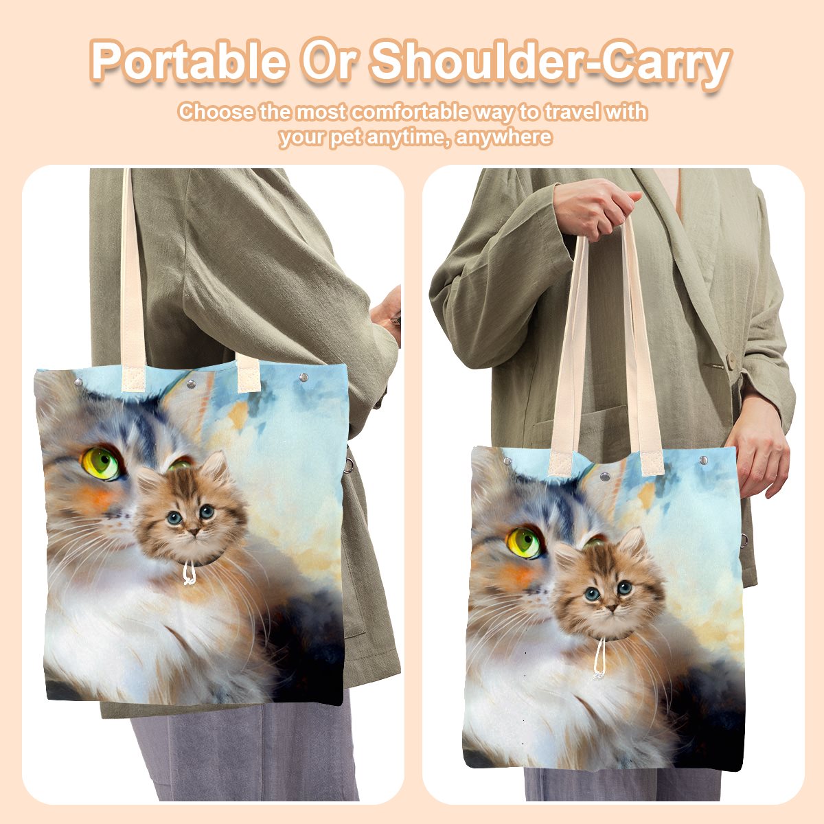 Pet canvas bag