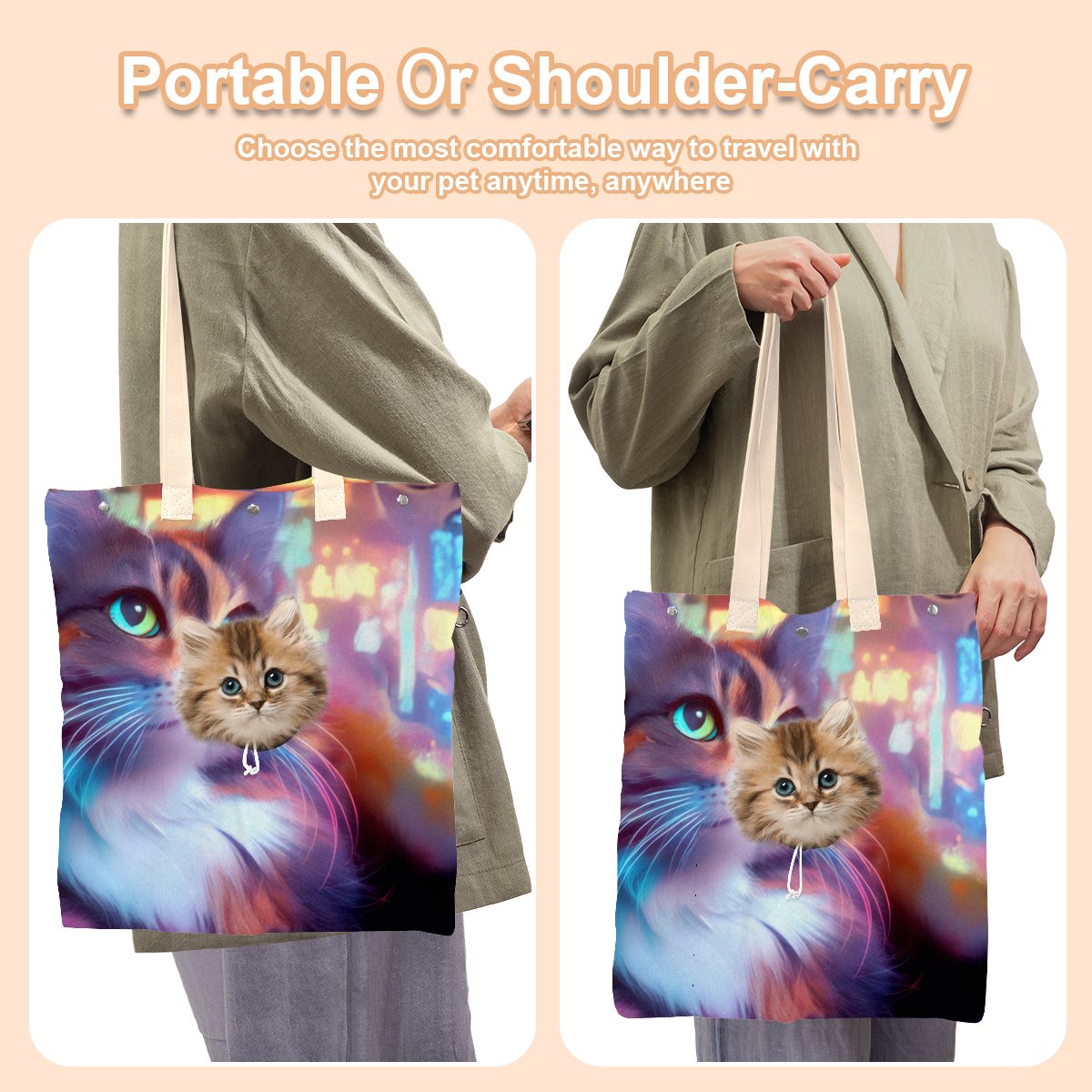Pet canvas bag
