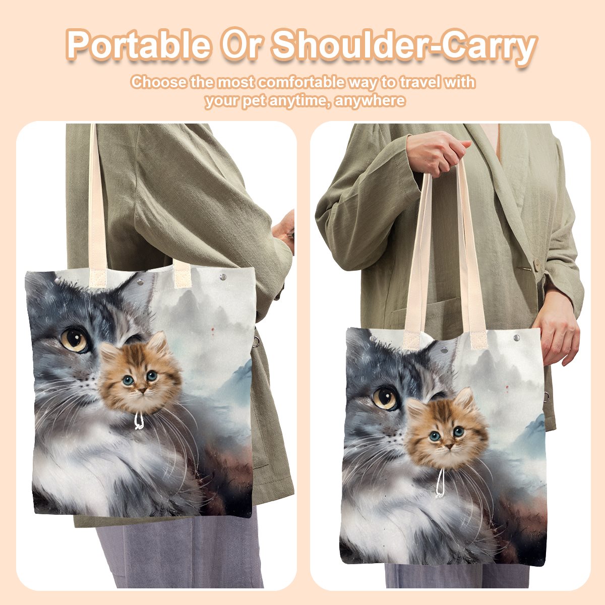 Pet canvas bag