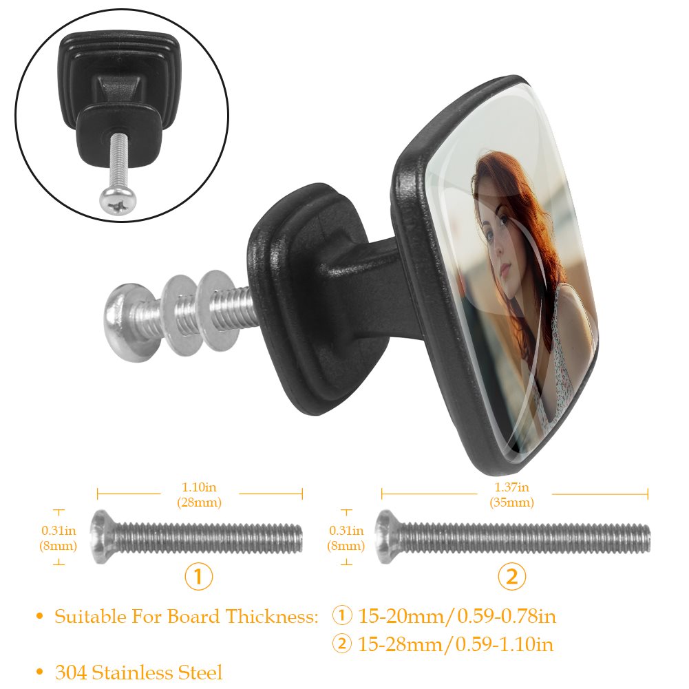 Black Square Drawer Pulls Handle