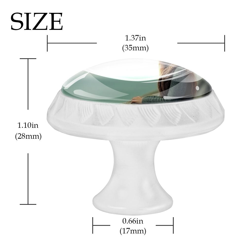 White Round Drawer Pulls Handle