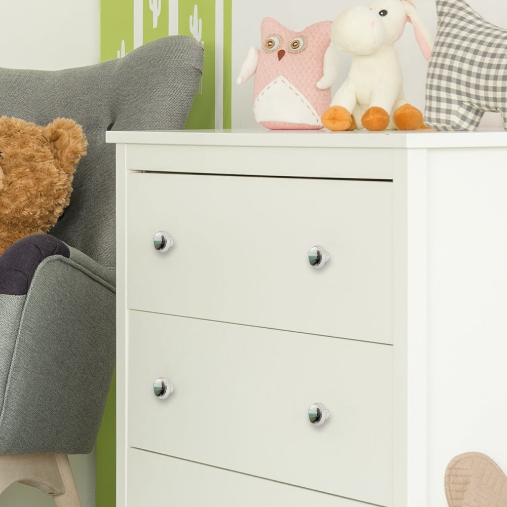 White Round Drawer Pulls Handle