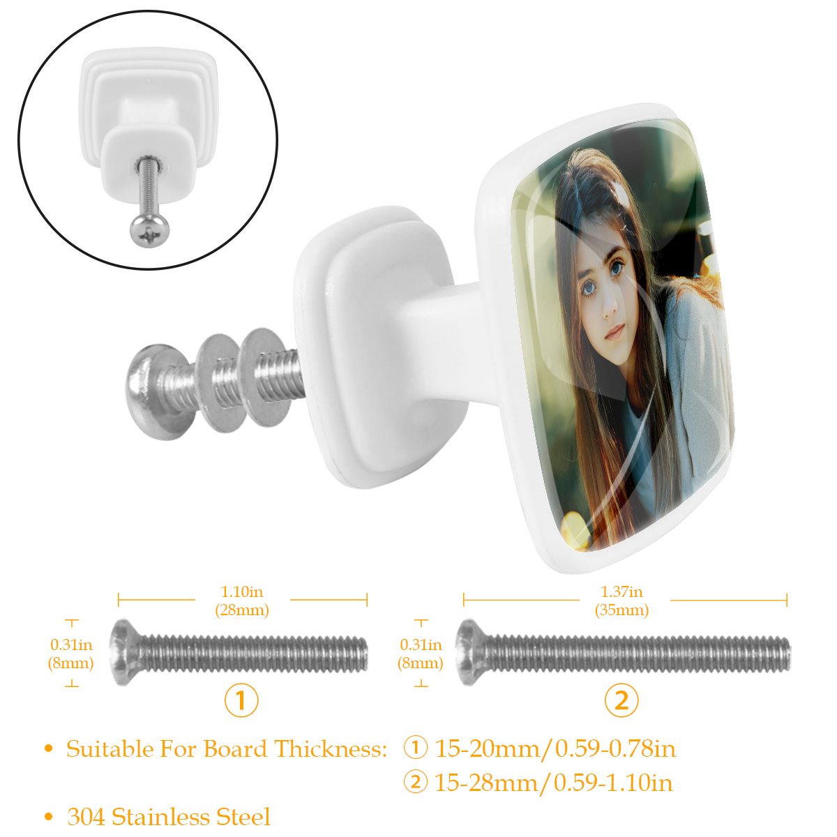 ABS Drawer Pulls Handle （quadrate）-12 pieces