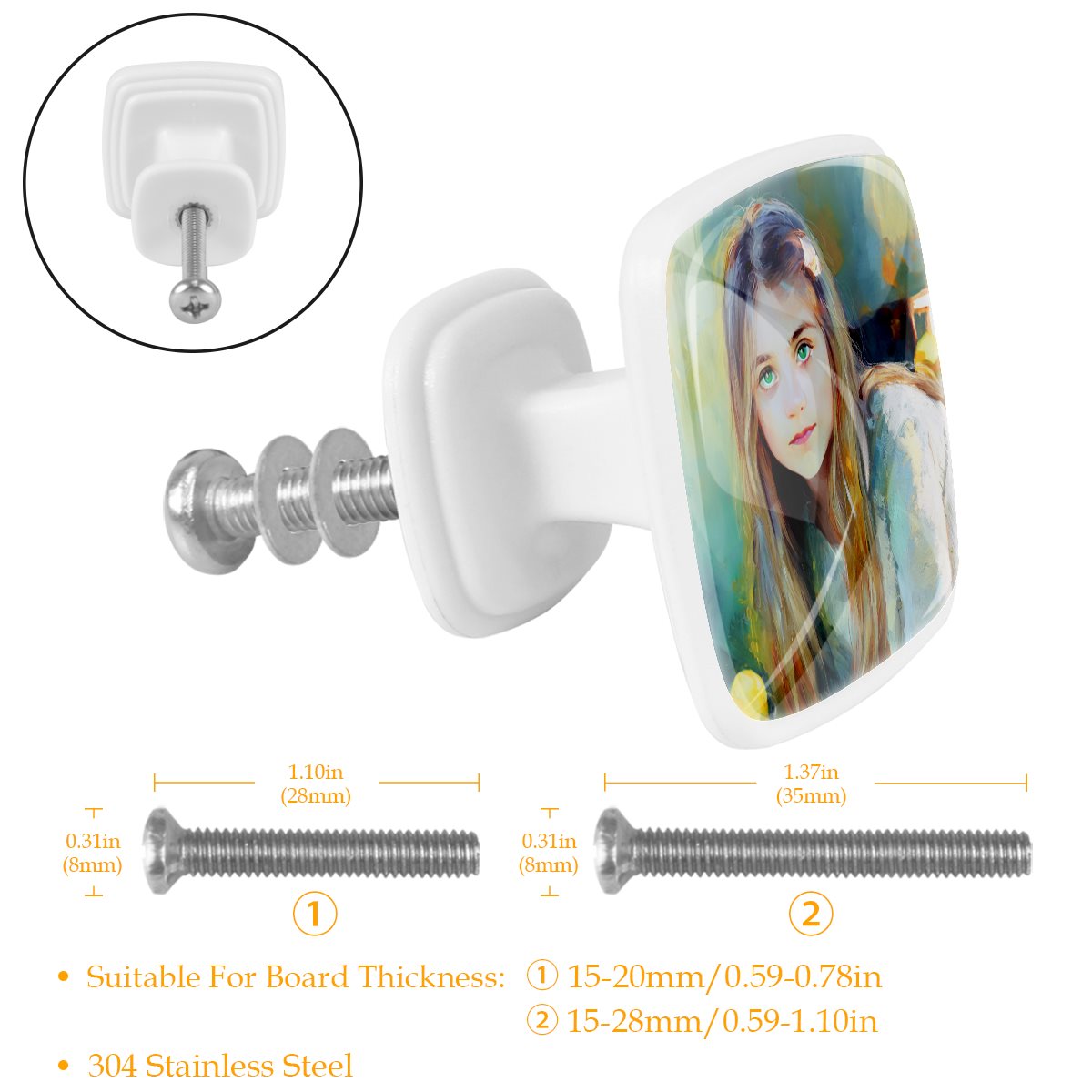 ABS Drawer Pulls Handle （quadrate）-12 pieces