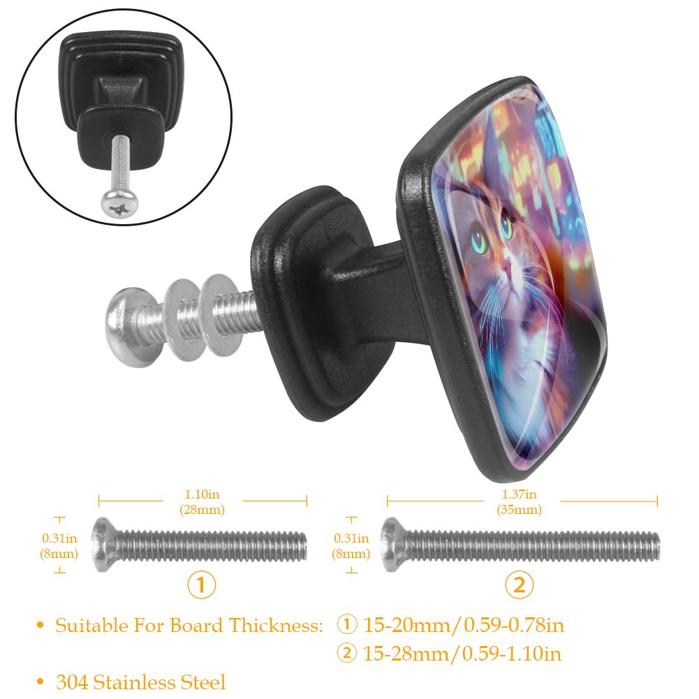 ABS Drawer Pulls Handle （quadrate）-12 pieces