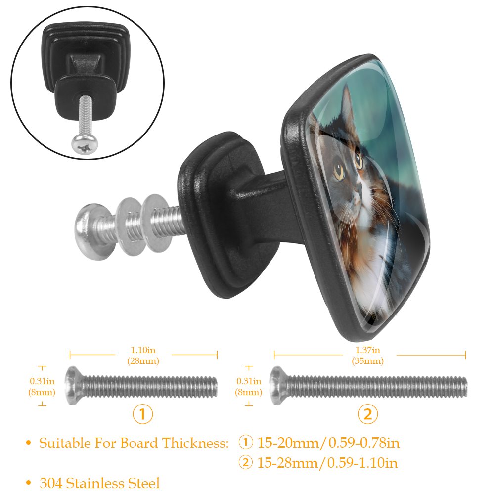 ABS Drawer Pulls Handle （quadrate）-12 pieces