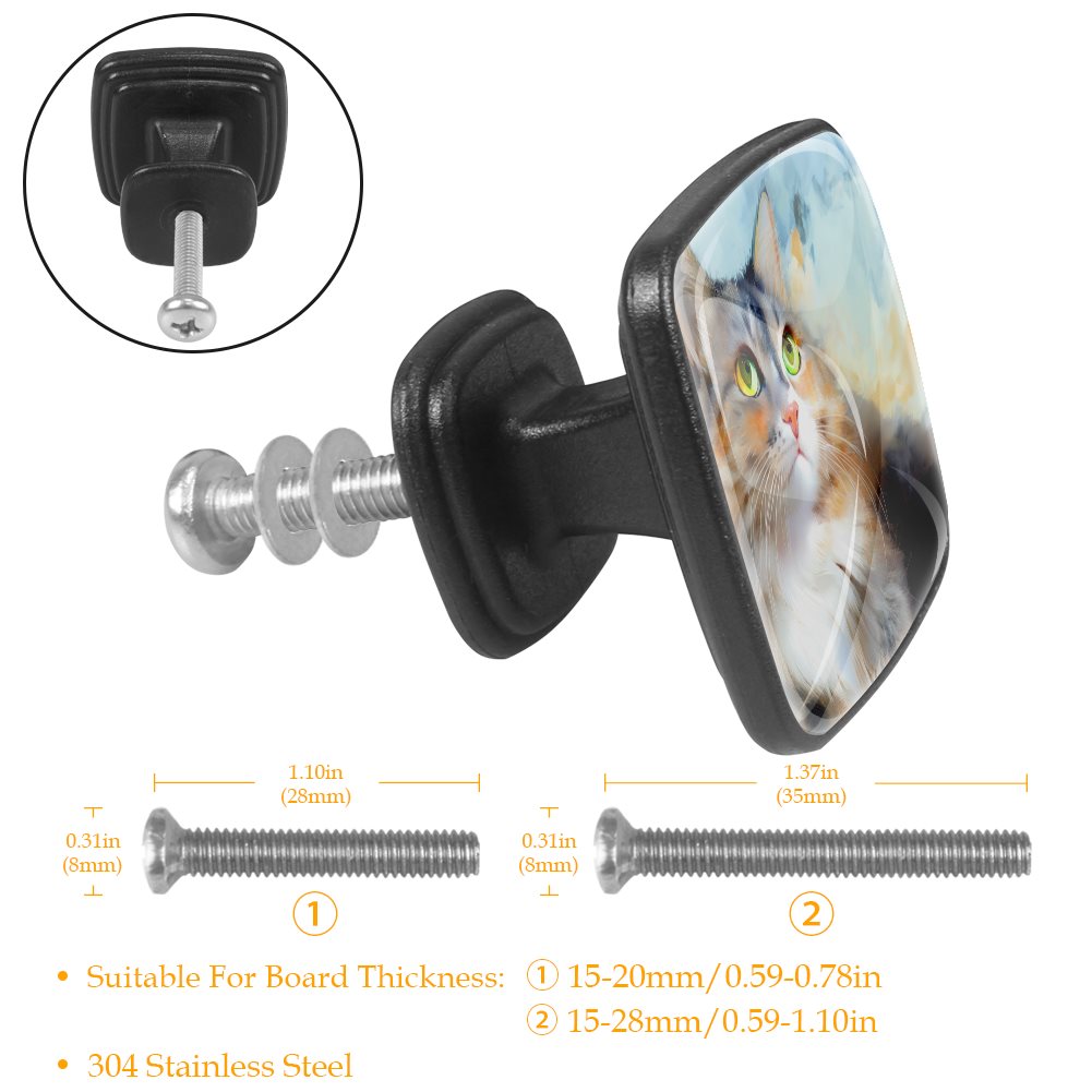 ABS Drawer Pulls Handle （quadrate）-12 pieces