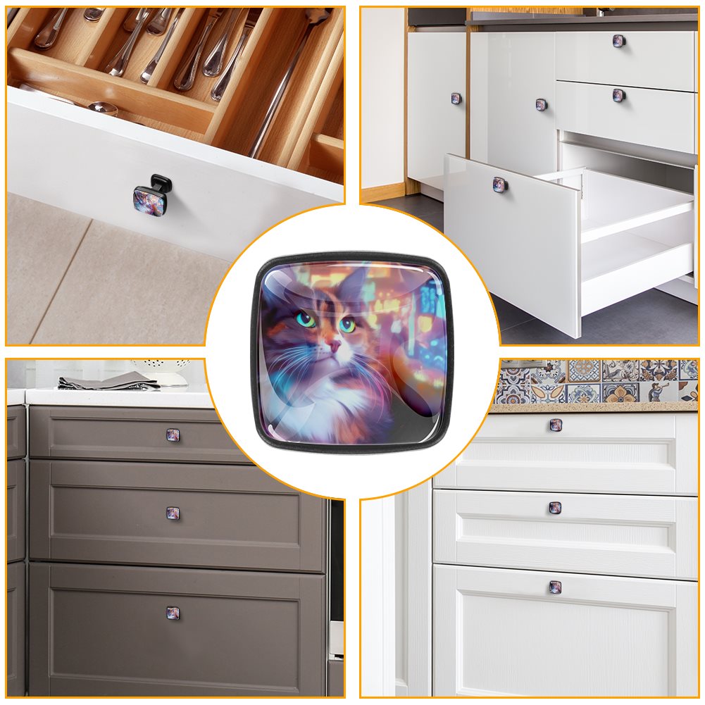 ABS Drawer Pulls Handle （quadrate）-12 pieces