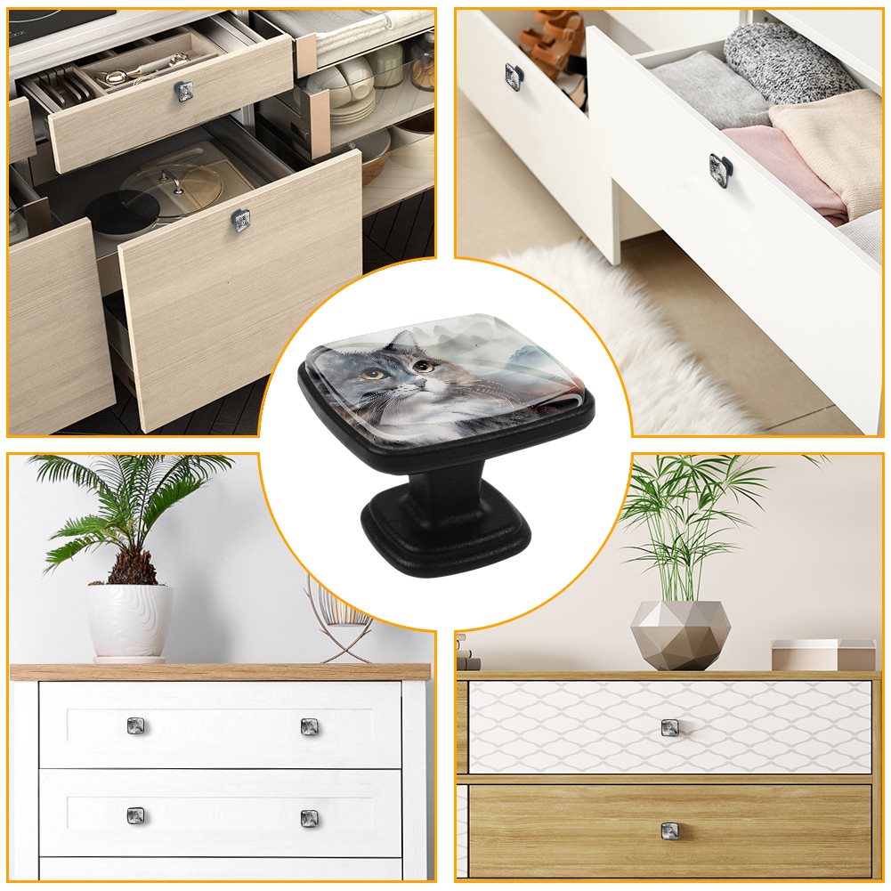 ABS Drawer Pulls Handle （quadrate）-12 pieces