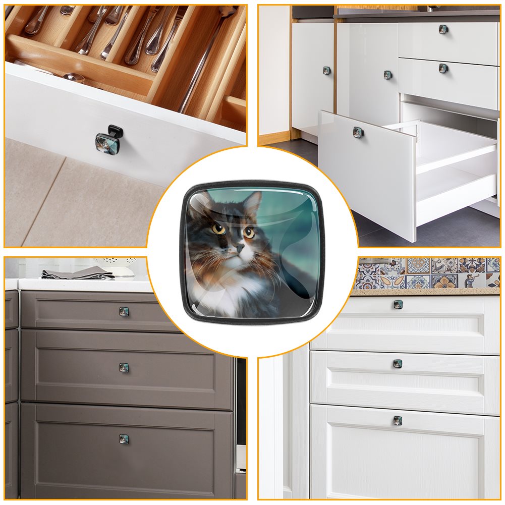 ABS Drawer Pulls Handle （quadrate）-12 pieces