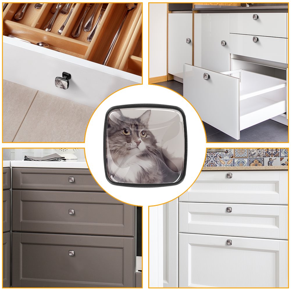ABS Drawer Pulls Handle （quadrate）-12 pieces